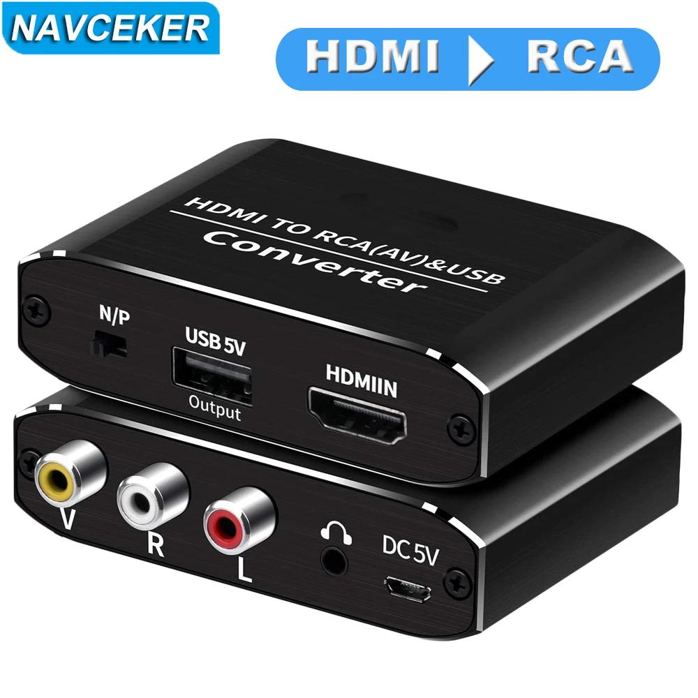 Navceker HDMI ȣȯ RCA  AV, CVSB L, R  ڽ, HD 1080P, 1920x1080, 60Hz, HDMI2AV , NTSC PAL  HDMIToAV